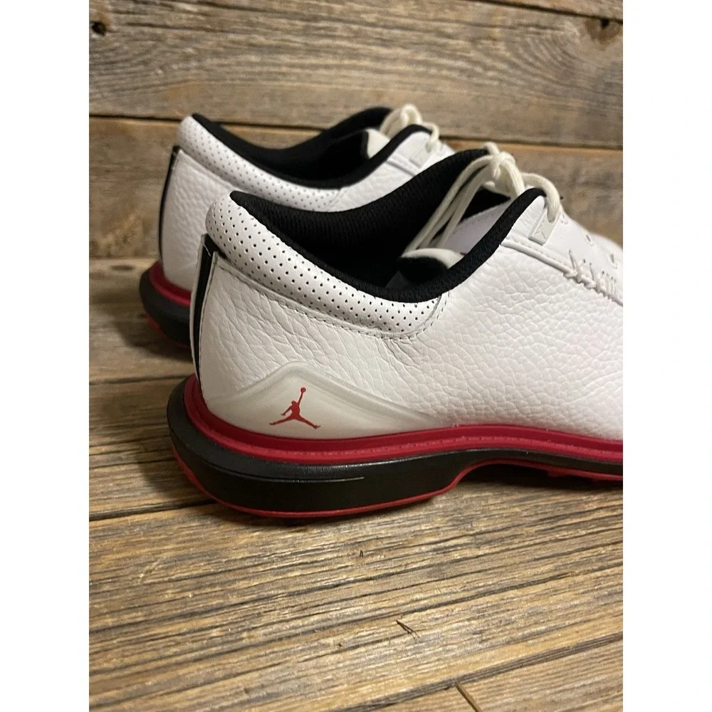 Nike Air Jordan ADG 5 White Black Red FQ6642-103 Golf Shoes Men's Size 8.5